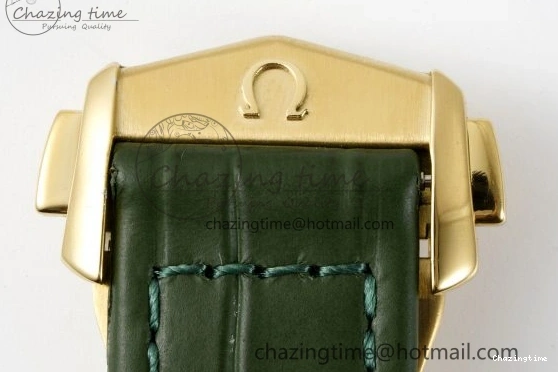 0512 Speedmaster Moonwatch in Moonshine Gold YG RMF Best Edition Green Dial on Green Leather Strap Manual Chrono EasyCare 7832